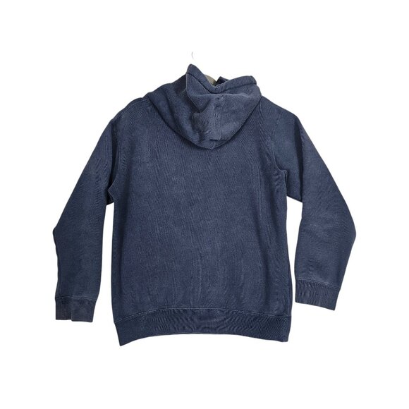 Obey Navy & Cream Hoodie With Red Logo Print Size Small - Picture 9 of 10